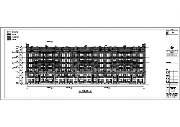 宁波市某地六层框架结构建筑设计施工图纸-图一