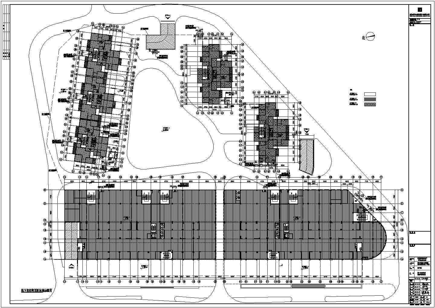 【武汉】框剪结构地下室停车库及设备用房建筑施工图