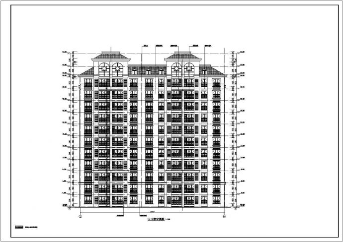 北京某地11层剪力墙结构住宅楼建筑设计方案图纸_图1
