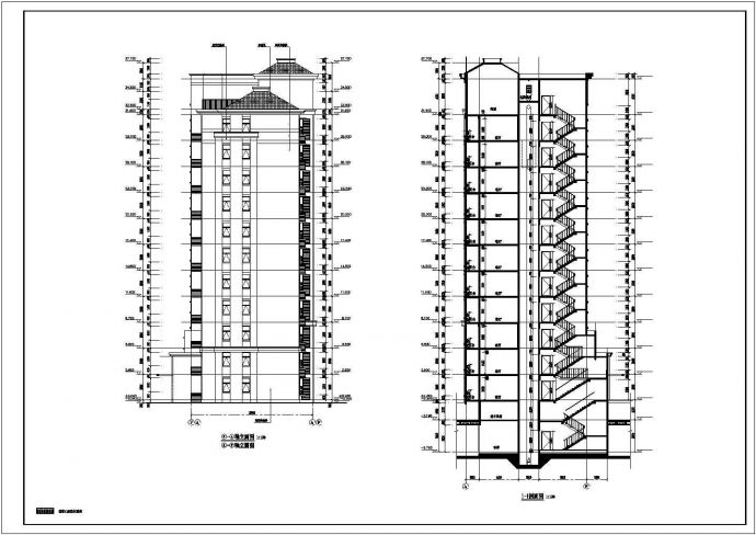 某地11层剪力墙结构住宅楼结构、建筑方案图_图1