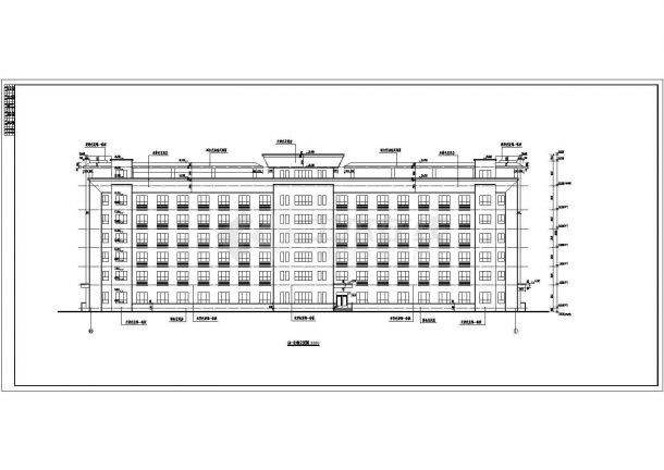 某地区六层框架结构办公楼建筑设计施工图纸-图二