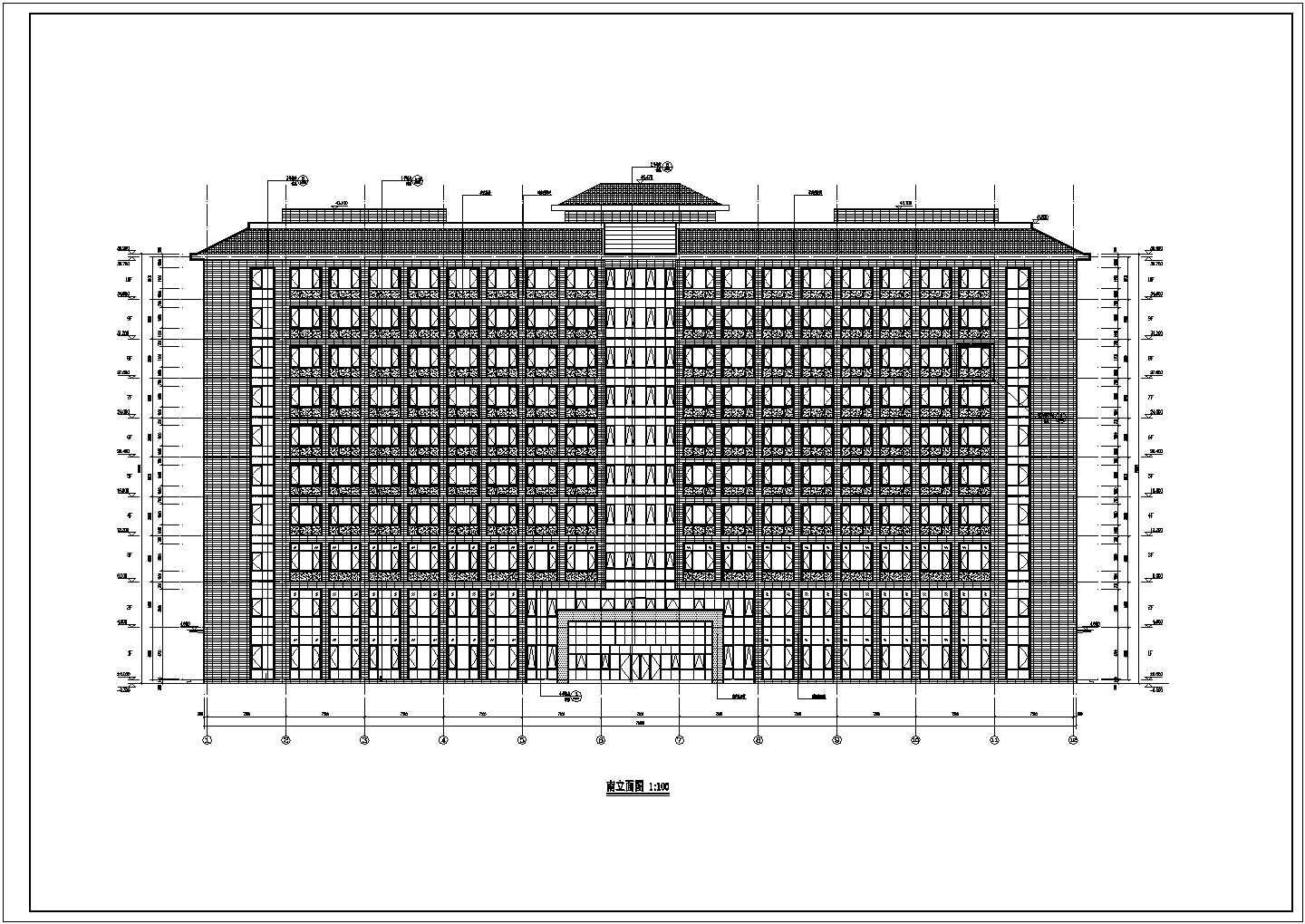 【葫芦岛】十层框架结构老年公寓建筑设计施工图纸