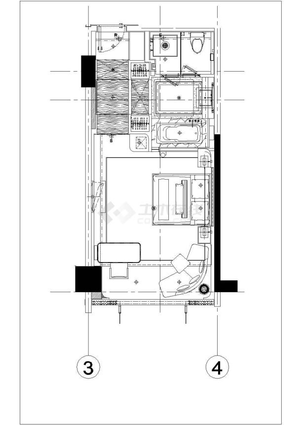 CCD-深圳蛇口海上世界希尔顿酒店样板房施工图-图二