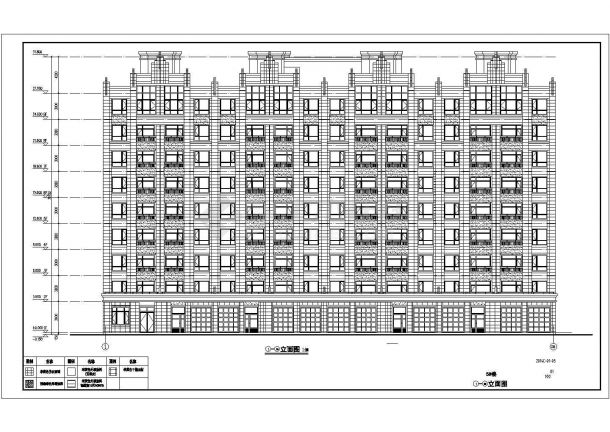 某小区8层框架结构住宅楼建筑设计方案图纸-图一
