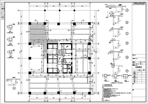 江苏某框筒结构办公楼建筑设计施工图纸-图一