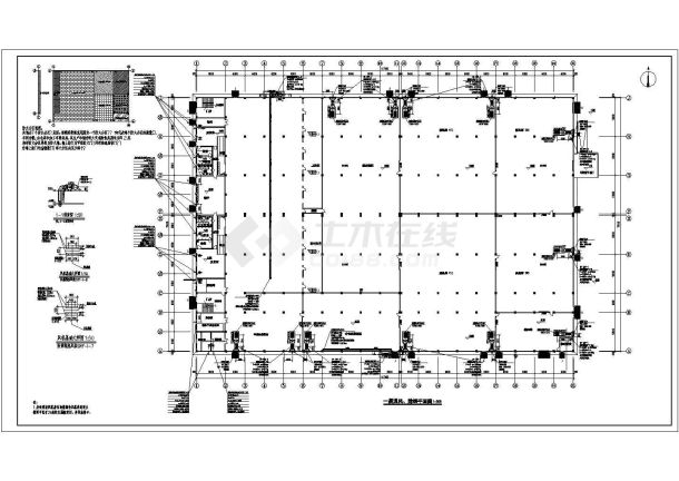 某车间空调及通风防排烟施工设计图-图一