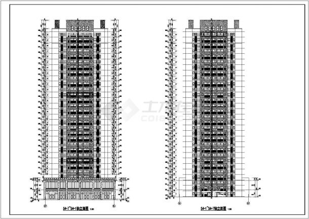 某地30层框剪结构商住楼建筑方案图-图二
