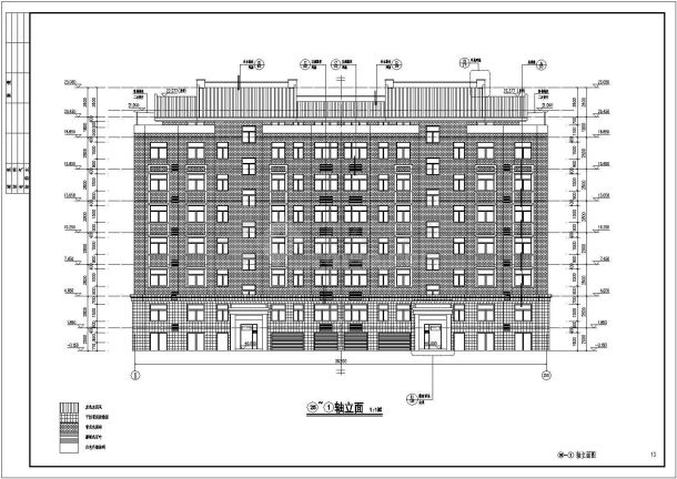 桐庐某地六层框架结构住宅建筑设计施工图纸-图二