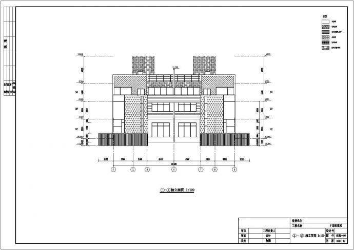 四层框架结构豪华别墅建筑设计施工图纸_图1