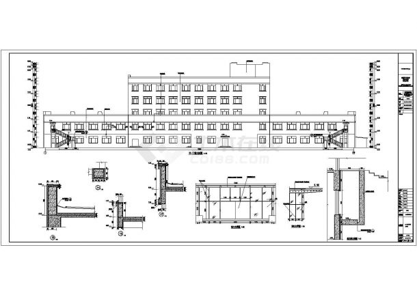 新疆某地五层框架结构酒店综合楼建设设计施工图纸-图二