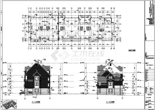 某地万科四层框架结构花园洋房建筑设计施工图纸-图一