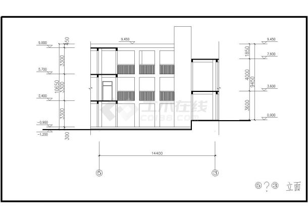 安徽芜湖某地三层框架结构8个班幼儿园建筑设计方案图纸-图一