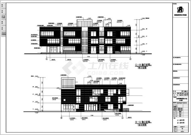 福州市某地三层框架结构幼儿园建筑设计施工图纸-图一