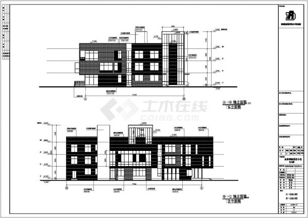 福州市某地三层框架结构幼儿园建筑设计施工图纸-图二