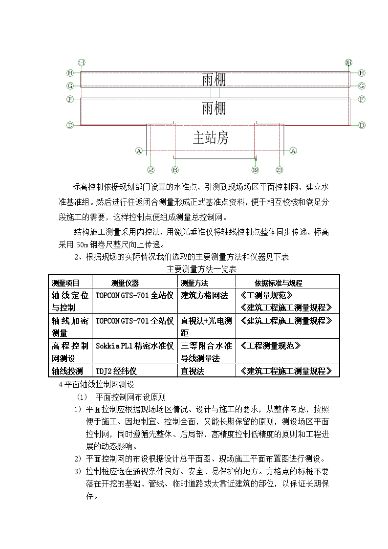 福建某客运站定位、测量放线施工方案-图二