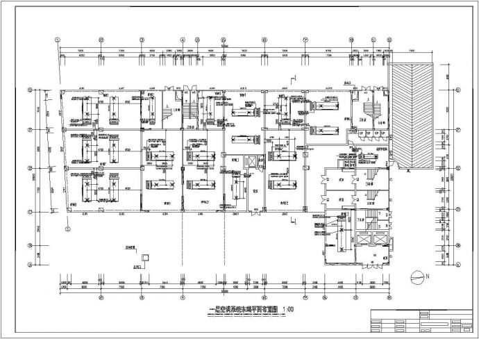 韶关某综合楼风冷热泵中央空调热水设计图纸_图1