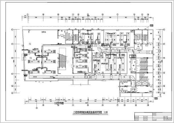 韶关某综合楼风冷热泵中央空调热水设计图纸-图二