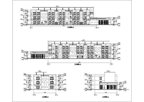 北方某地三层框架结构幼儿园建筑设计施工图纸-图一