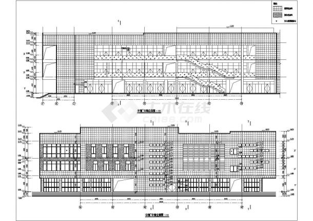 某7度区三层框架结构商业楼结构施工图-图二
