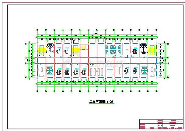 5层4435.55平米钢框架办公楼全套毕业设计（含建筑、计算书）-图二