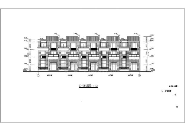 【靖江】某城市核心区6、25、26号楼联排别墅建筑方案设计图-图一