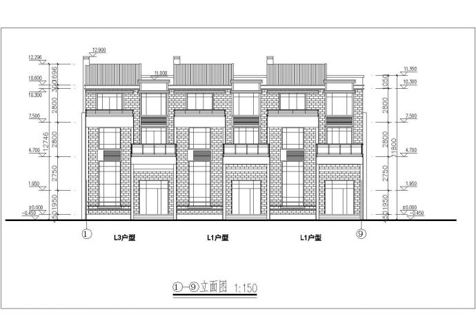 【靖江】某城市核心区一期住宅项目4号楼D1型联排别墅方案设计图_图1