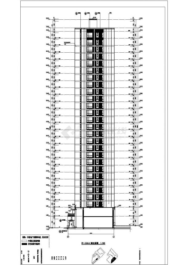 某二十七层剪力墙结构住宅楼建筑设计方案图-图二