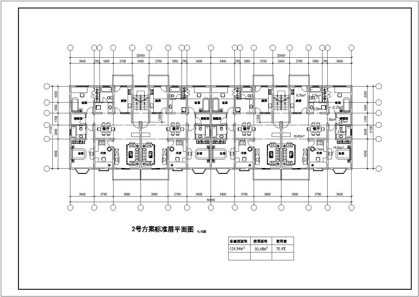 多层、高层住宅、联排别墅户型设计图