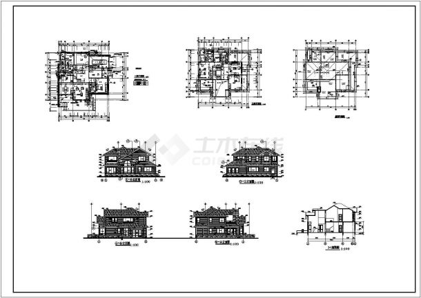 【上海】某两层独栋别墅建筑方案设计图纸-图一