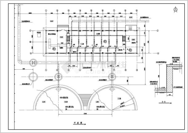 刘集抽水站工程抽水站结构布置及钢筋图-图二
