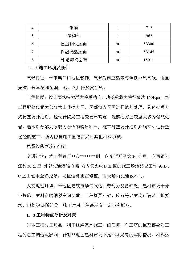 广东某印染厂厂区施工组织设计-图二