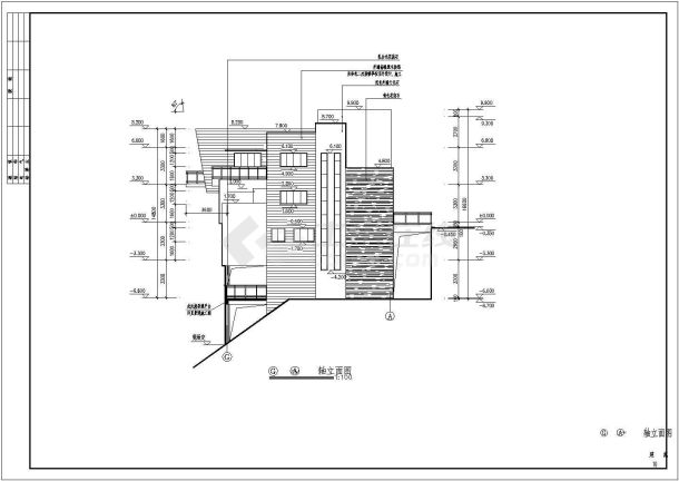 【温州】某四层海景别墅建筑施工图-图二