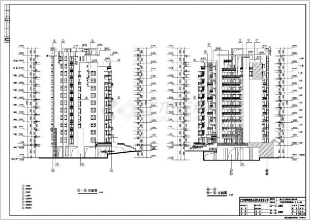 万科某地框架剪力墙结构小高层住宅楼建筑施工图-图二
