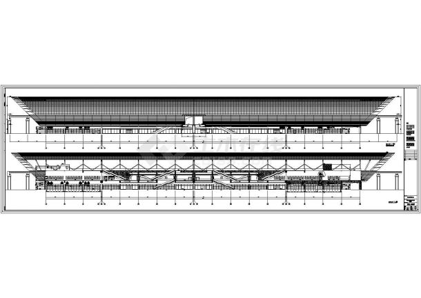 【上海】三层磁悬浮快速列车站站房建筑设计施工图-图二