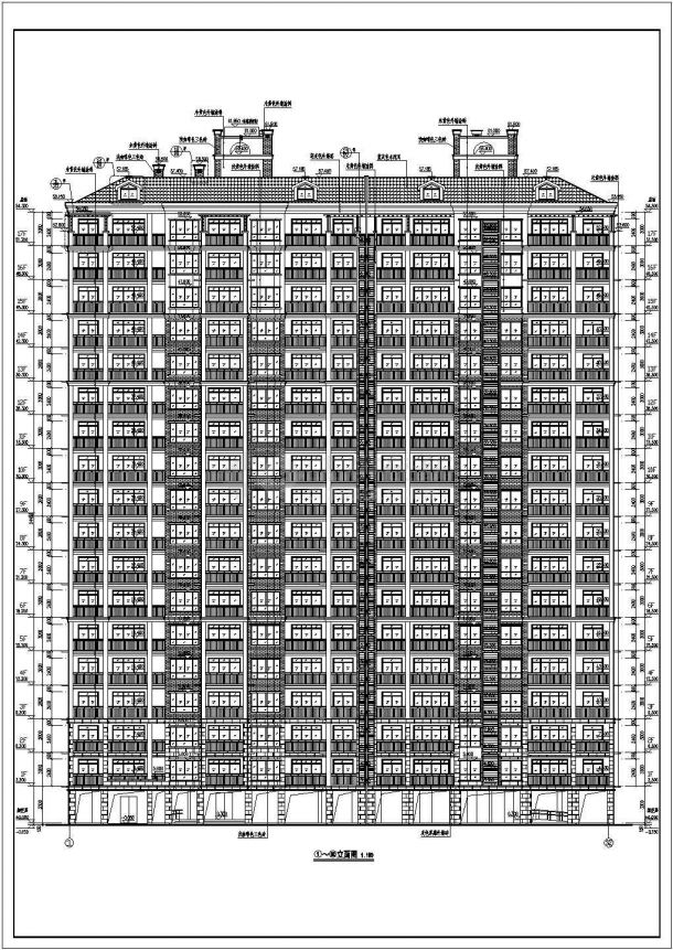 某地区十七层纯住宅楼建筑设计施工图-图二