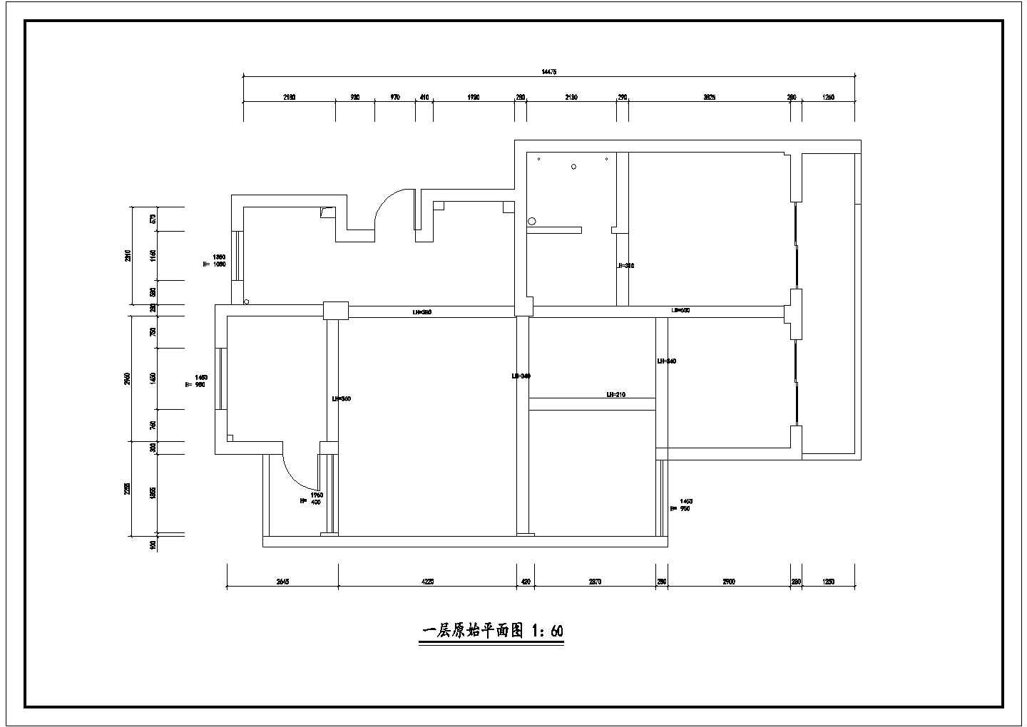 某地区两层室内家装设计CAD施工图