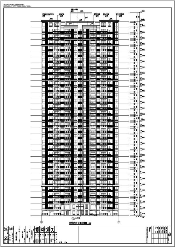 某地区三十二层住宅楼建筑设计施工图-图一