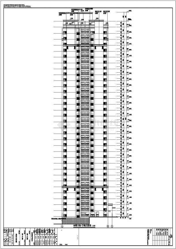 某地区三十二层住宅楼建筑设计施工图-图二