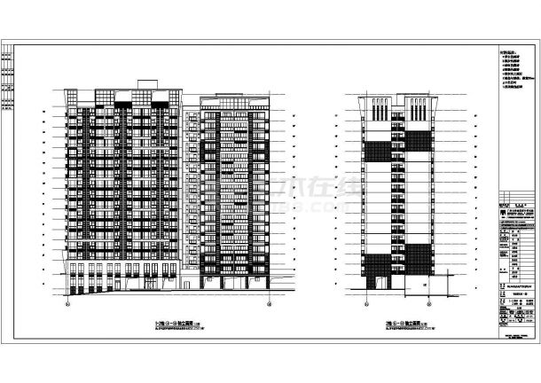 【广东】小区一期工程剪力墙结构住宅建筑图纸-图二