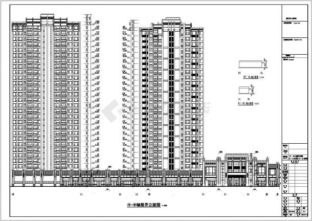 【上海】28层商住楼cad建筑设计方案图-图一