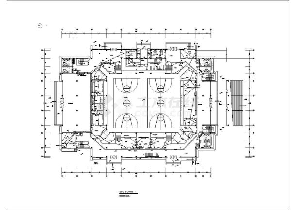 某地乙级体育馆电气设计施工图纸全套-图一
