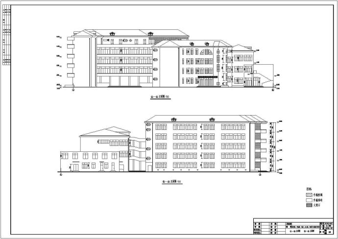 上海市某地学校加固工程五层框架结构建筑设计施工图纸_图1