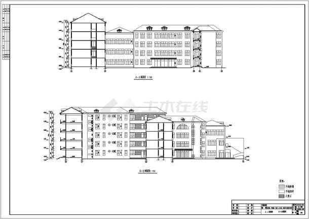 上海市某地学校加固工程五层框架结构建筑设计施工图纸-图二