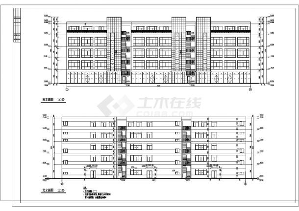 【济南】某四层工业厂房建筑结构设计施工图-图一