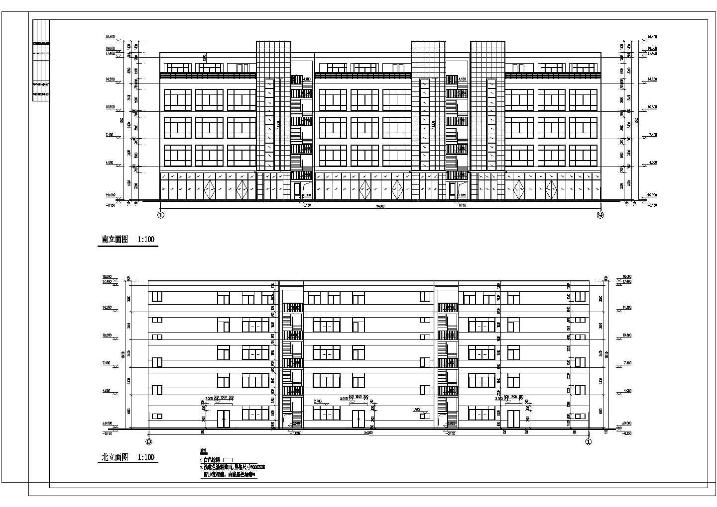【济南】某四层工业厂房建筑结构设计施工图