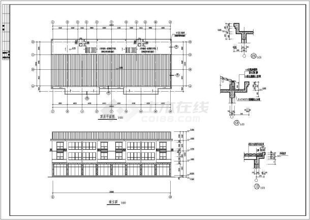 某地三层砖混结构私人别墅建筑设计施工图纸-图一