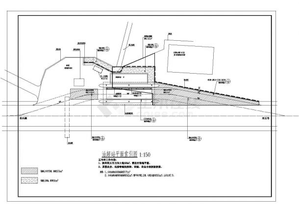 某区县单层框架结构治超站建筑设计施工图-图一