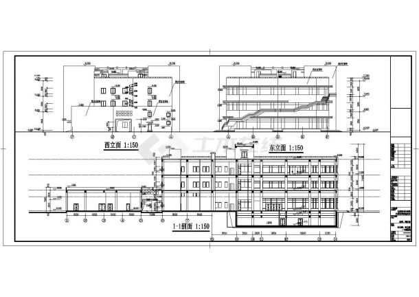 北京市某外国语学校框架结构食堂设计施工图-图二