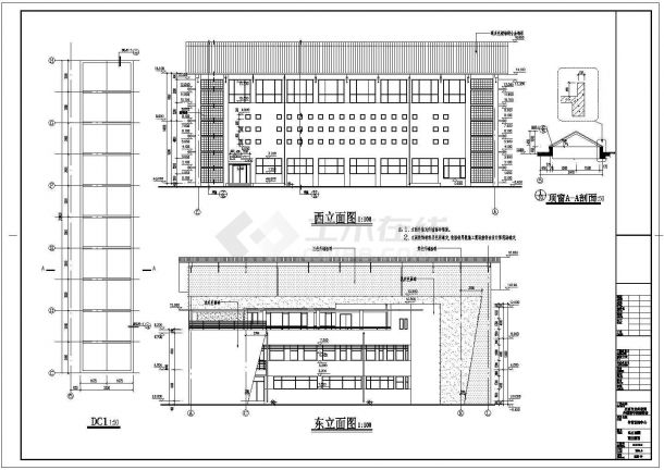 北京市某外国语学校框架结构体育馆设计方案图-图二