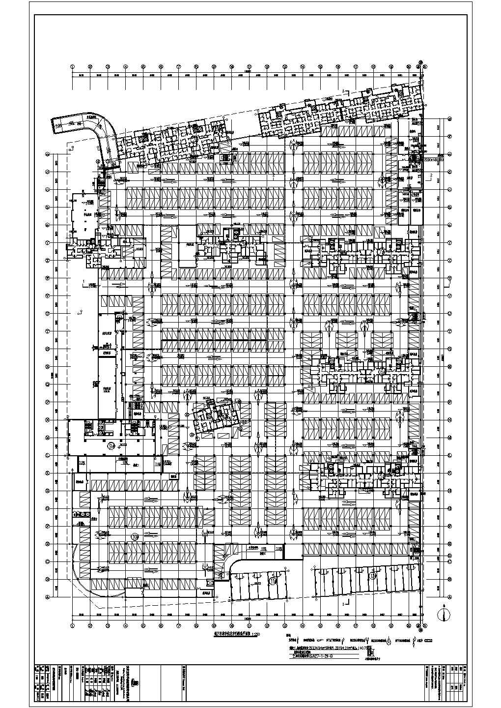 某商务综合楼地下车库建筑设计施工图